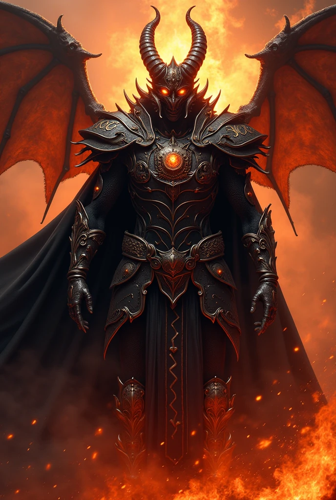 arafed, high details, best quality, 16k, [ultra detailed], masterpiece, best quality, (extremely detailed), dynamic angle, ultra wide shot, RAW, photorealistic, fantasy art, RPG art, a picture of demon in the streets, a demon (best details, Masterpiece, best quality), res skinned, black eyes, black mane, bat wings, horns, big horns, armed with a long bladed covered in flames, covered in red fire, medieval Japanese street (best details, Masterpiece, best quality) background, night time, moon light, street lamp light, Ultra-Wide Angle, high detail, award winning, best quality, HD, 16K, 3D rendering, high details, best quality, highres, ultra wide angle, 3D rendering, [[anatomically correct]]