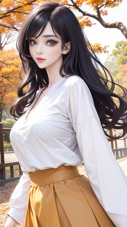 Beauty，Long hair。Beautiful face，big eyes，Double eyelids，Long eyelashes。Perfect body。White and tender skin。Full breasts，Thin waist。Hips，Long legs。miniskirt，Plump thighs exposed。Back to the audience。