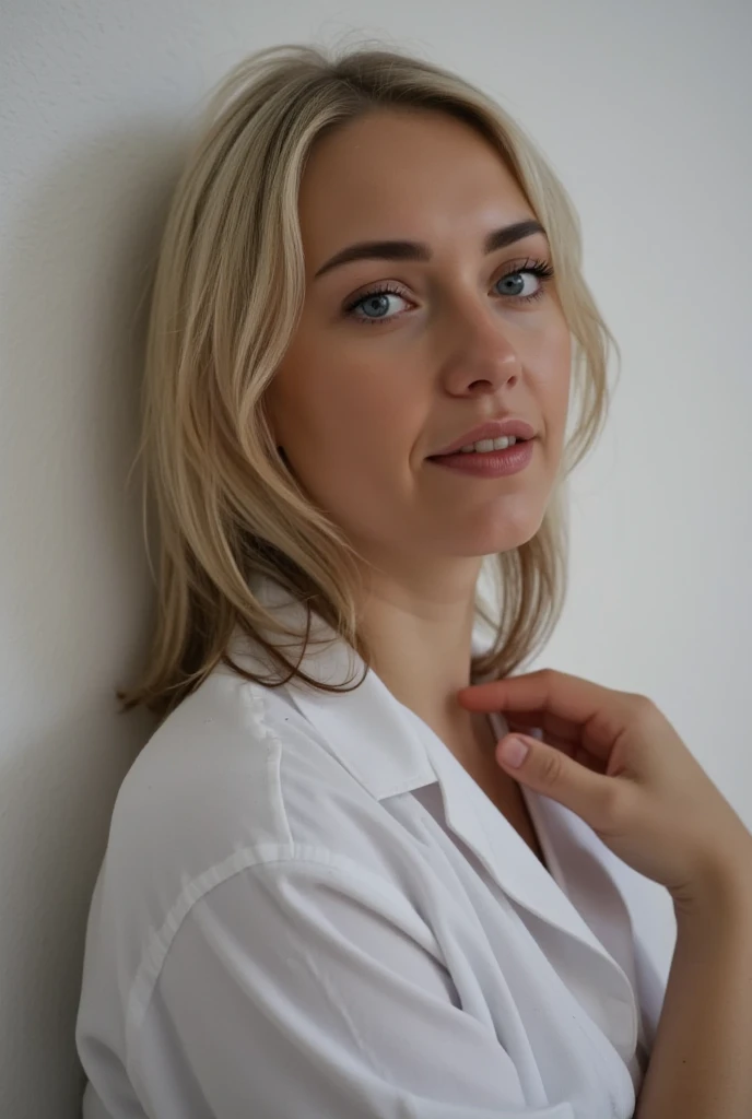 paraffed woman in a wet shirt poses for a photo, 60mm portrait , 7 0 mm portrait , 50mm Portrait , Anna Nikonova aka newmilky, beautiful portrait lighting, Anna Nikonova,  tanned beautiful woman ,  portrait soft faint light , soft portrait shot 8k, bokeh top cinematic lighting,  Anastasia Ovchinnikova 