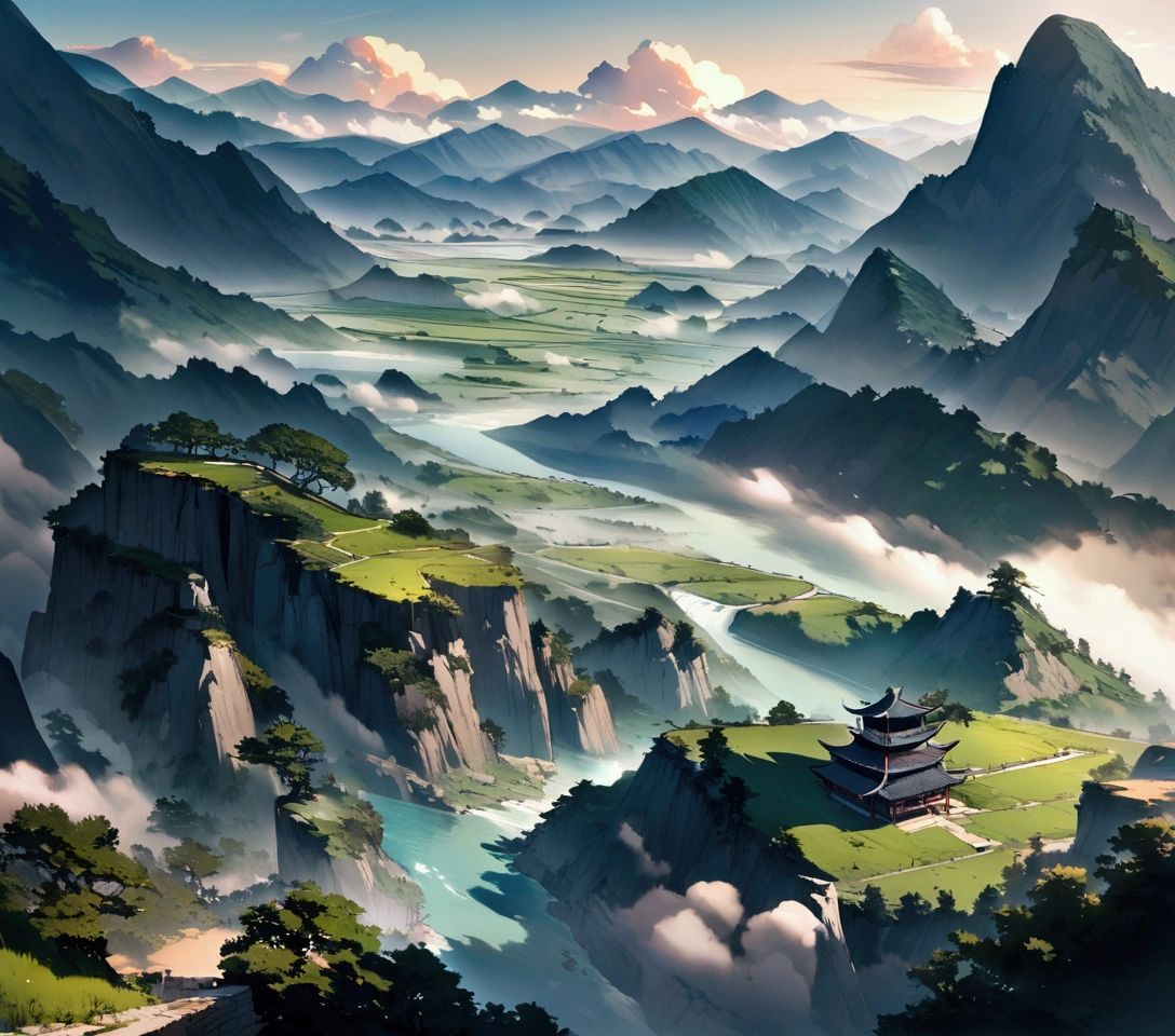 [No character.] Overlay to stream. clean. asian aesthetic. landscape. masterpiece