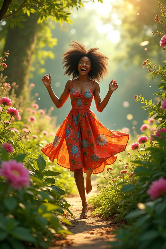 black skin woman dancing