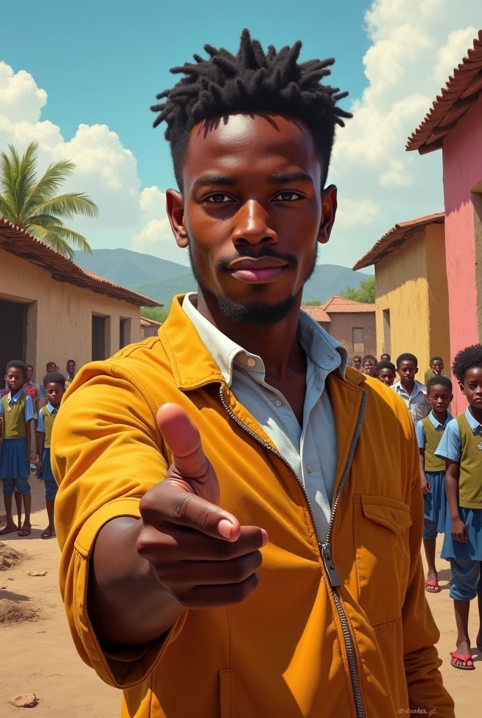 Black Jesus preaching in an Afro-descendant community