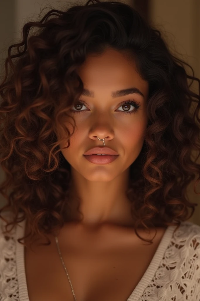 "Imagem ultrarrealista de uma bela menina afro-latina de 21 anos, pele caramelo, Corpo Perfeito, peito forte, nariz fino, cintura fina, blonde hair, cabelos soltos e ondulados Caribe, olhos verdes penetrantes. hyper-realistic, correct anatomy Facial features are carefully represented Wavy blonde hair, solto e solto, (courtyard, cabelo loiro ondulado solto), Cabelo loiro longo e ondulado, Versatile Hair, courtyard, cabelo loiro ondulado solto, cabelo loiro ondulado solto, cabelos soltos e ondulados espalhados, textura de cabelo ondulado solto, solto ondulado, totalmente nua , mostrando suas parte intimas, com olhar sensual