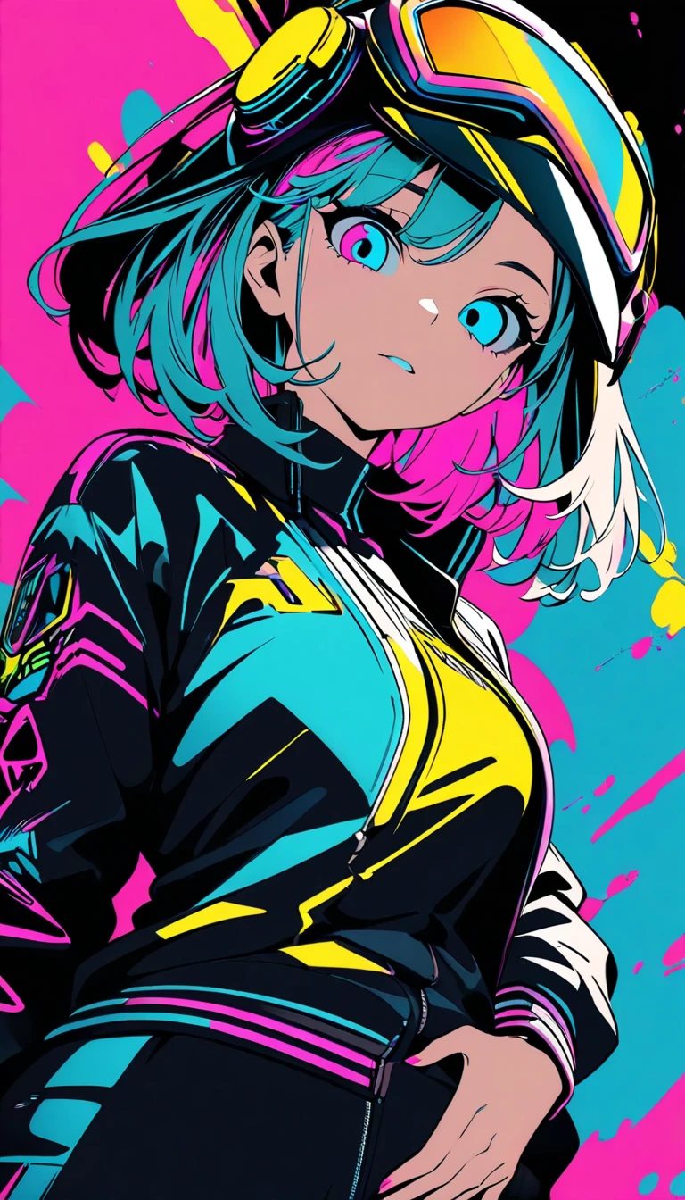 3girls, excellent lighting, sidelighting, (curvy: 1.2), vhsKeeper, background, mixed-language_text, Japanese graffiti letters, GUILTY GEAR -STRIVE style perfect(flat color: 1.3), (magazine_cover: 1.4), (multicolored_background: 1.3), striped_background, card_background, mixed-language_text, :: comix style by joe madureira :: , perfect and detailed, ultra detailed shirt with abstract design, with Japanese graffit letter print on the sides of the dress, image of full-body women fighting alongside you with powerful dragons versus alien creature full of tentacles, with immersive effects, hover effect, background graffiti style tribal tattoo with vibrant colors "ultra hdr" detailed and with focus effect, (masterpiece: 1.2, best quality), (beautiful eyes finely detailed: 1.2), , ((Solo)), (Blue eyes:1.4), (Finely detailed eyes and detailed face with long eyelashes:1.3), in various full-body attack poses, (beautiful and clear background: 1.2),futuristic costume, super detailed circular metals Clinging to the arms and pants, fantastic paintings