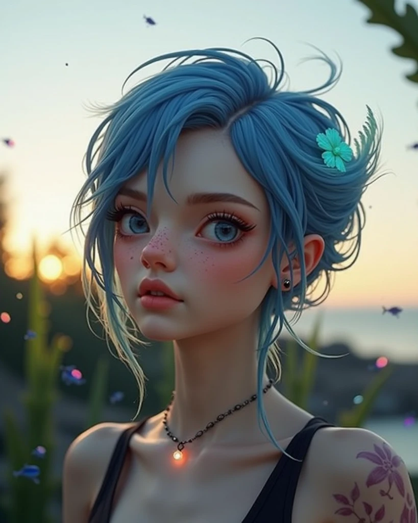 English woman 27 years old blue eyes smoking weed smoking Skank natural weed blue hair blue eyes women with gold jewelry