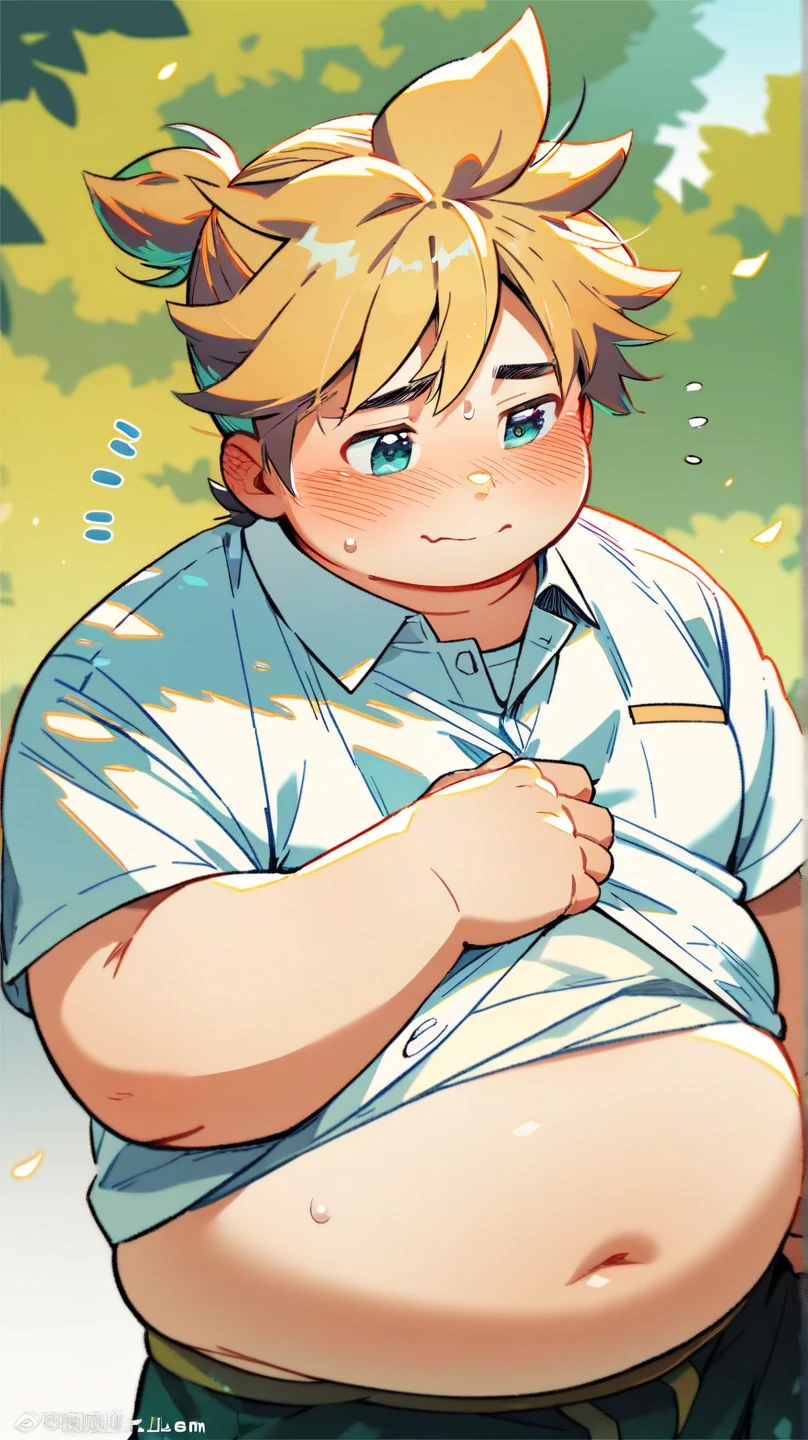 alone,male,chubby,Shirtless, alone, detailed, high resolution,, masterpiece,Excessive obesity,Obesity in the extremities,overweight,junpei,人 naked, penis, (ejaculation) happy, big belly, boob, blonde hair, bath, pale white body,
