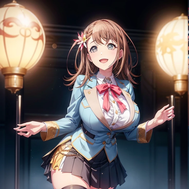 (nsfw)、Hanasato Minori、paizuri fellatio, 　　(gigantic breasts:1.5)、　Skirt flipped ,Large Boobs, (((close-up of lower body)),gigantic breasts, glowing eyes, smiling face, ((focus on face)), ((symmetrical, well proportioned face)), delicately , beautiful girl outstanding style,　show off panty, anty Looking up shot),　gigantic breasts, break, (best quality:1.5, highres, UHD, 4K, detailed lighting, shaders), gradient hair, large breasts, suit, school shirt, school short skirt, mature woman , (throw), dramatic lighting, sparkling eyes, sensual expression, flowing hair, delicate facial features,dont look for the camera, lean forward,Put your arms behind your back