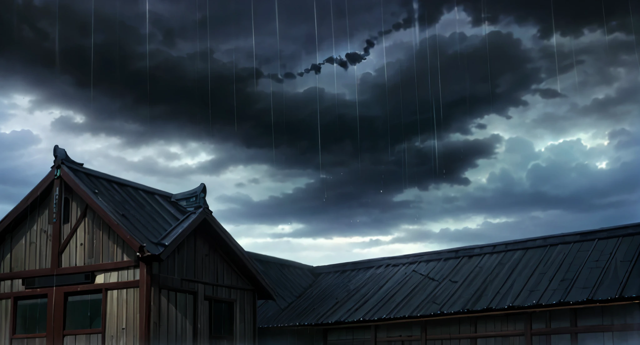 Hōōden   (Temple of the Phoenix, Fenghuang Palace) is the shack Ōetsu Nimaiya resides in and is located within the Soul King Palace.[1]

Rainy Sky. (Raindrops falling)

(Daytime) ((Black Sky)) (Black) 

High Quality,
UHD Quality,
2k,
4K Resolution,
8K Resolution,