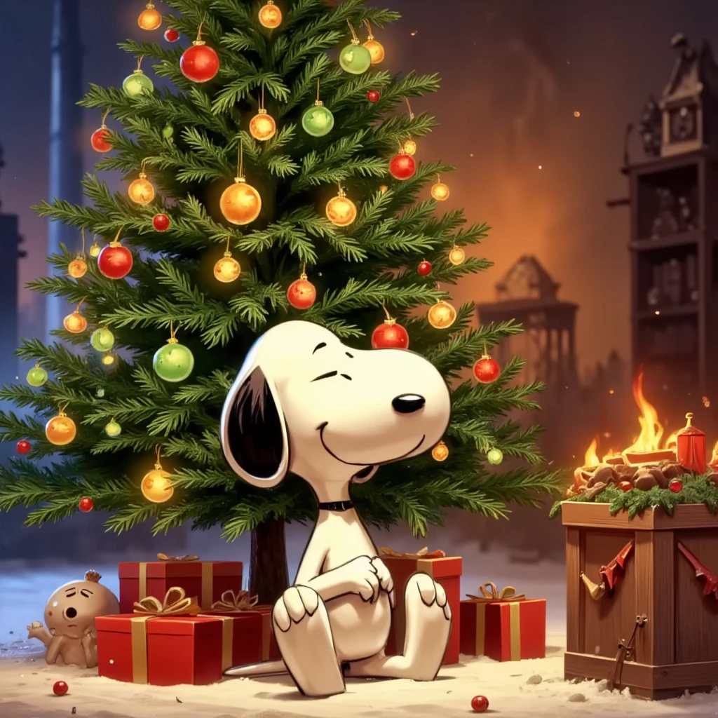 Snoopy , christmas tree
High Resolution, Anatomically Correct, Accurate, Award Winning, Best Quality, 