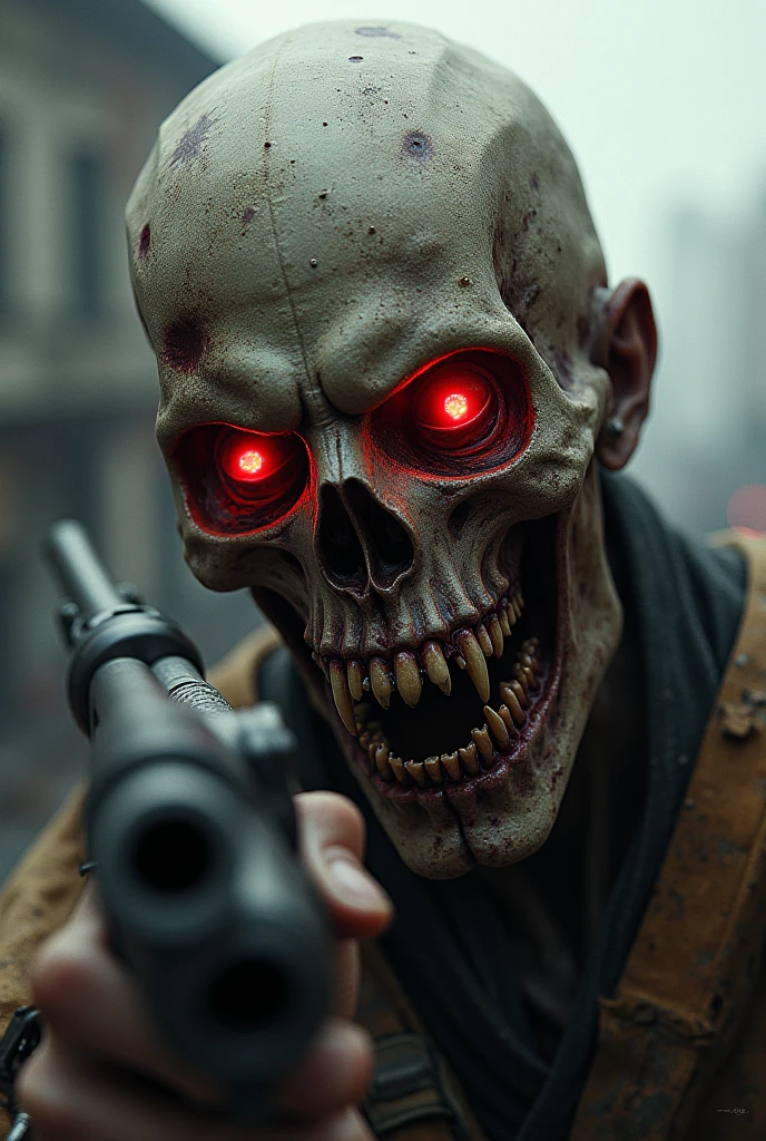 zomb00d, zombie, 1boy, male focus, teeth, sharp teeth, mummy, horror (theme), control tower, Lavish, autumn <lora:zomb00d-000010:1>