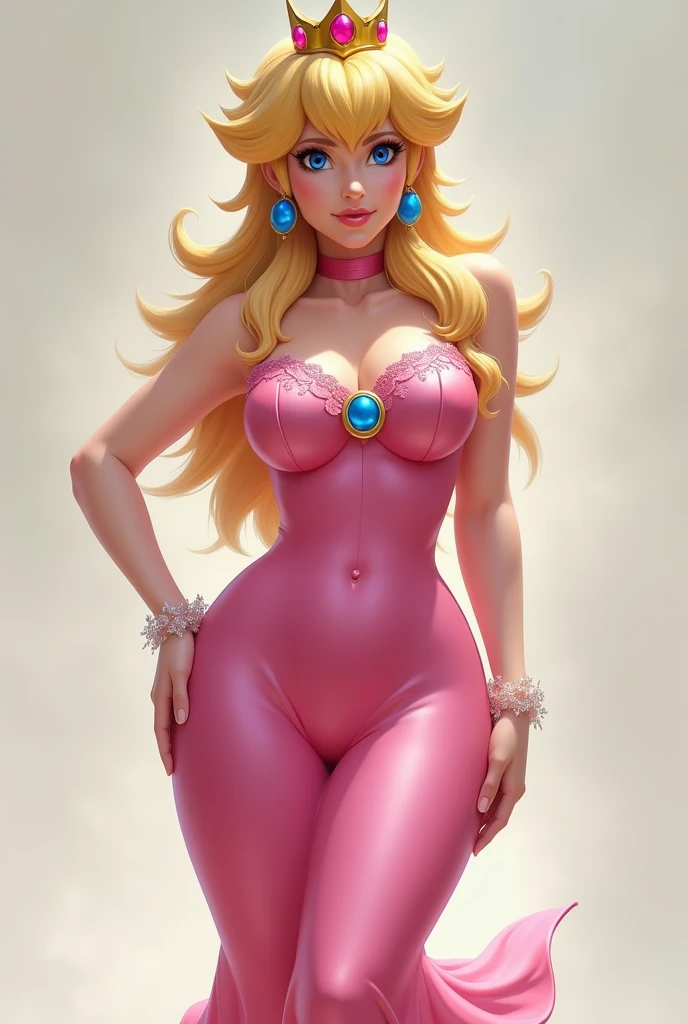 *Princess Peach (Elastic Suit) then falls from the sky with stretchy and floppy legs while smiling*

Peach (Elastic): Hello There~

*She stretches over to the Boy and wraps all around him*
