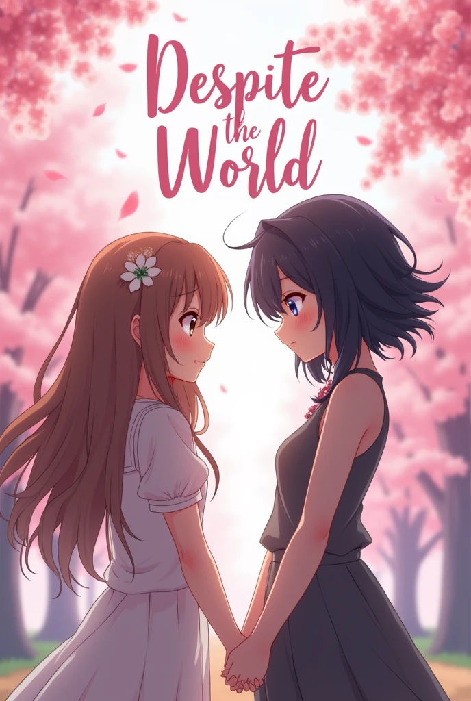 scene with the two characters, one holding a guitar and the other holding a backpack:
The boy with the guitar is standing in front of the girl, who is holding a backpack on her shoulder. They are both facing each other and seem to be engaged in conversation or perhaps exchanging