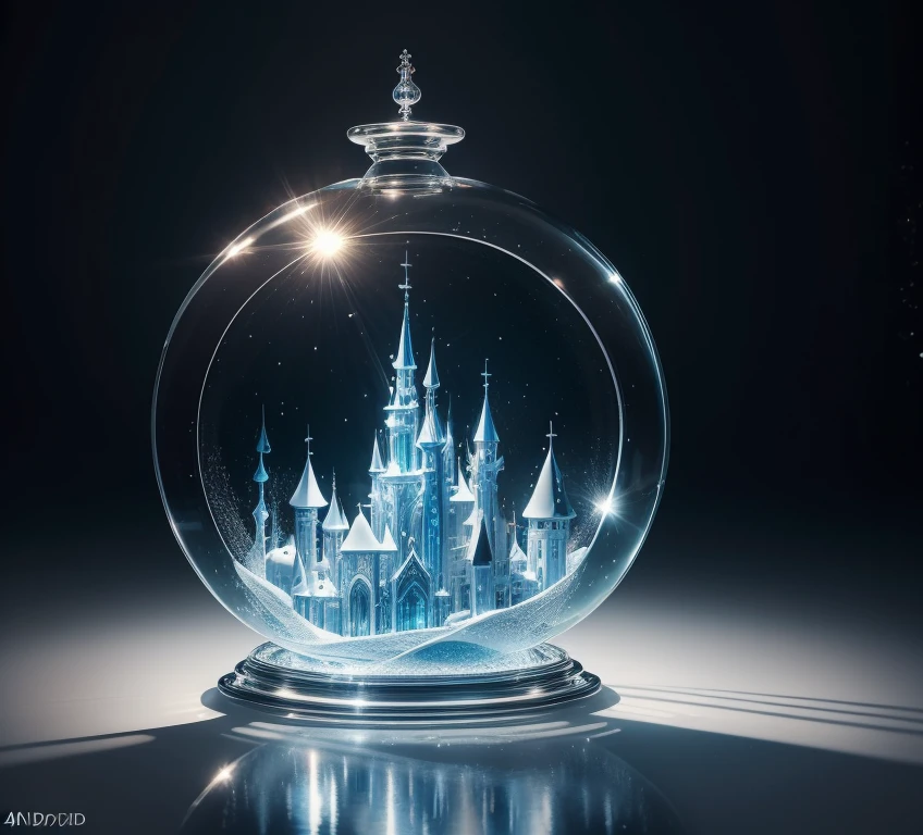 snow globe containing beauty and the beast dancing