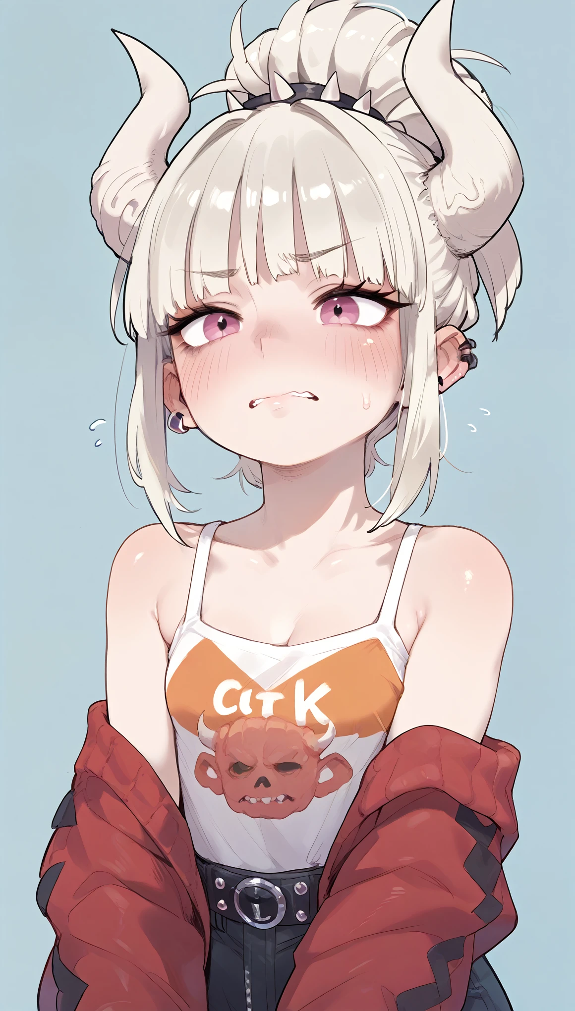 Lucifer the Devil,Punk Fashion,Looking at the camera,embarrassed