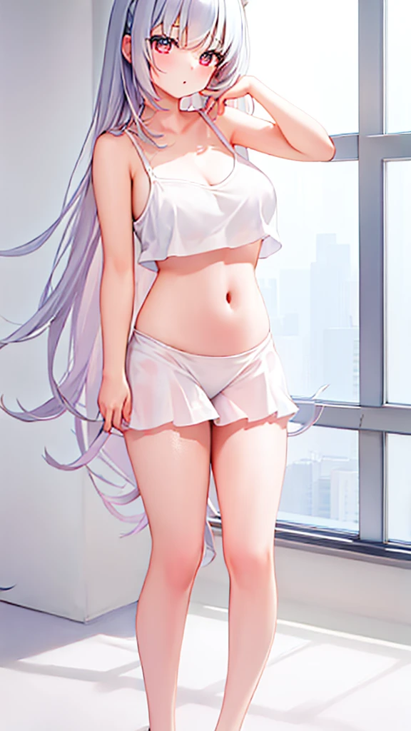 Full_Body, a girl ,Standing,HD, high res, high quality,8K,Kawaii,,,  The quality is the best, masterpiece, ( actual , photo- actual :1.37),超 high res, high res, *naked), illustration. media, Beautiful,8K wallpaper,Soft Light, official art ,Professional lighting, Photon Mapping, Radiosity,  extremely fine and beautiful ,1 Girl,