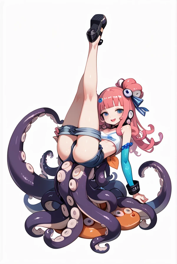 Two dimensions,girl,octopus,tentacle,Wrapping up,naked pussy naked nipples,open your legs,round 