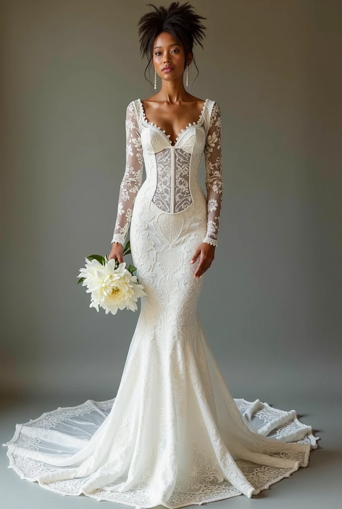"best quality, obra-prima, scandinavian woman, beautiful, dressed in transparent wedding gown, delicate fabric"