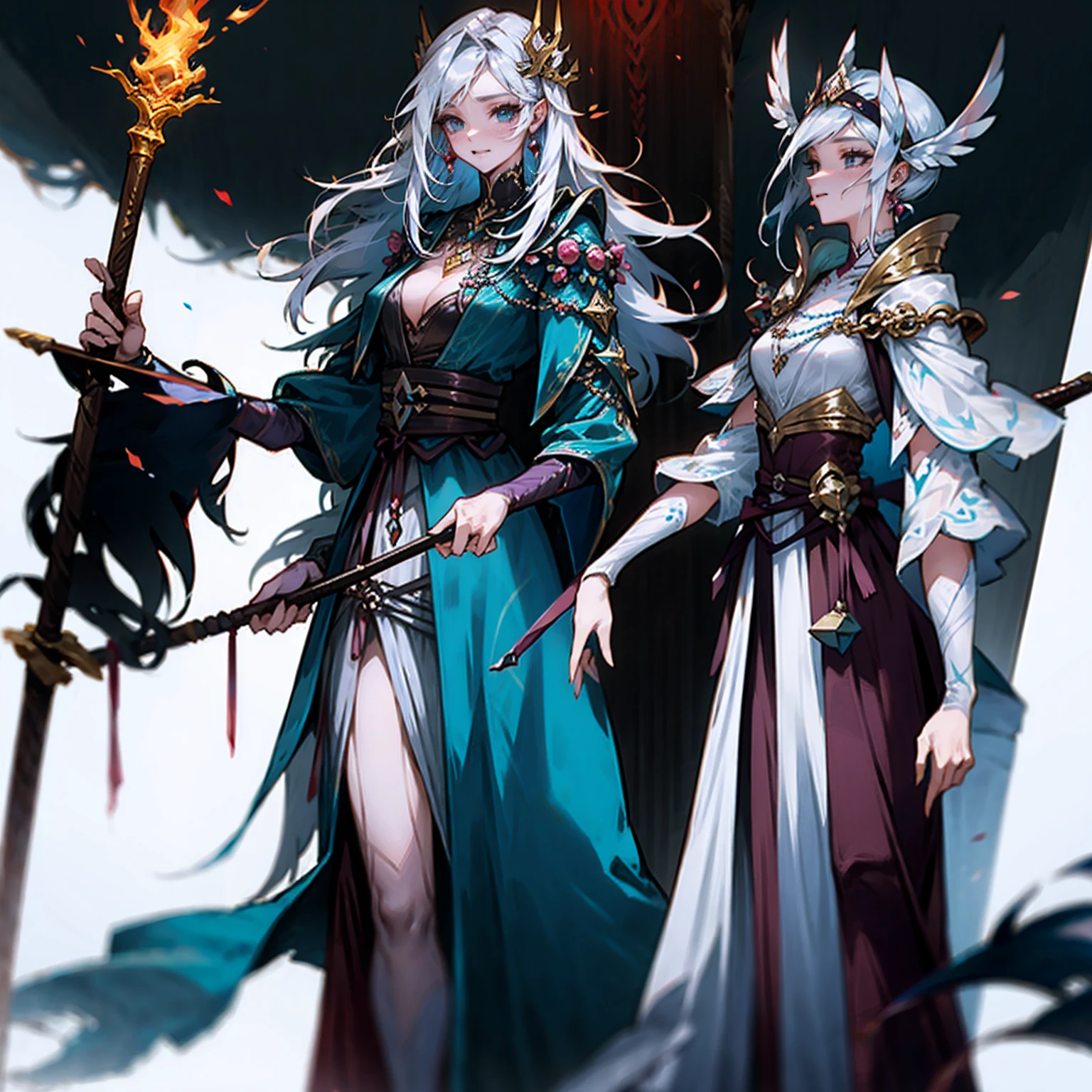 Creatures with horse bodies, human faces, bird-winged beasts, and asura faces, very Chinese mythological style, low-detail, digital painting style mythical creature paintings --auto --s2