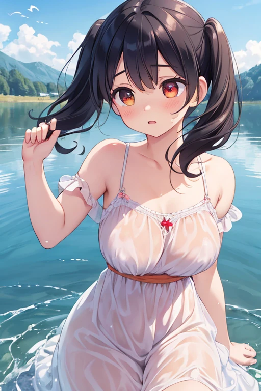 (highest quality:1.4)、(High resolution)、Detailed Background、(Beautiful face in every detail:1.4)、Anatomically correct、(Draw the usual number of fingers:1.2)、(Detailed facial expressions)、Beautiful, smooth skin、Beautiful teenage girl、(Three Women:1.2)、(Huge breasts:1.3)、brown hair、Black Hair、ponytail、Long Hair、Realistic、Perfect body line、cute、Cute gestures、Cowboy Shot、

Cut-out design swimsuit、Since you may get wet, wearing a chiffon cover-up will help you look sexy and stay comfortable.、See-through dress、Wear a bikini under a one-piece、The dress becomes transparent when wet、

(Woman enjoying river boat ride:1.5)、

This is one of the most popular spots for rafting on the Colorado River..、
Enjoy the spectacular views surrounded by overwhelming nature.、
Letting yourself go with the flow of the river、A unique experience with spectacular views of the surrounding rocky mountains.。.、
Down the river at dusk, You can enjoy the beautiful view of the sunset reflected on the river surface..、

Not only can you experience the natural beauty and historical value of the area,, You can also experience adventure.、Enjoy the bounty of nature、Enjoy a relaxing time on board、cute
