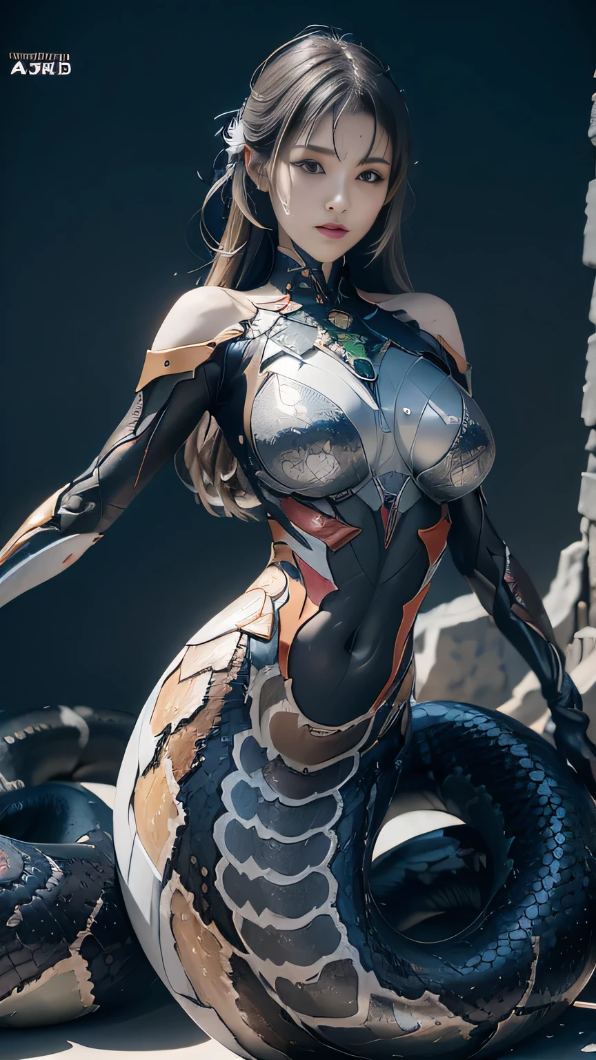 (( best quality)), ((masterpiece)), (细节:1.4),。.。.。.。.。.3d, An image of a beautiful cyberpunk woman ,(Long snake tail:1.3),Mechanical snake,change,HDR( High dynamic range ), ray tracing ,NVIDIA RTX,super high resolution,Unreal 5, Supecial scattering 、PBR texture、Post-Processing、 anisotropic filter 、Depth of Field、 Maximum Clarity and Sharpness 、Multi-layered textures、Albedo and Specular Maps、Surface Shading、Accurate simulation of the interaction of light with materials、 perfect proportions 、 octane in the mountains 、Two-color light、Low ISO、White Balance、The Rule of Thirds、8K raw data、