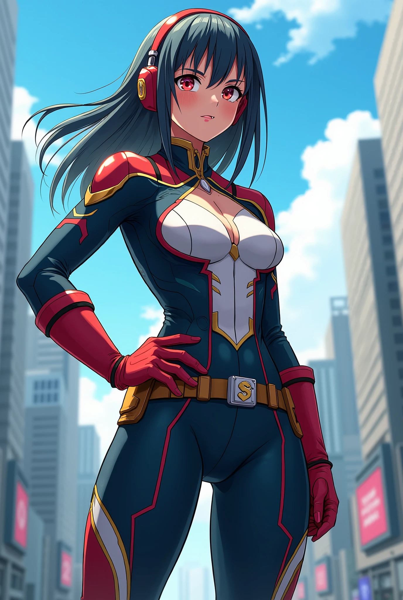 arafed image of a girl in a red and blue costume looking out a window, wojtek fus, ross tran 8 k, cgsociety 8 k, cgsociety 8k, cgsociety 8k, realistic anime 3 d style, artgerm and atey ghailan, ilya kuvshinov. 4 k, cinematic cgsociety, cgsociety inspired
