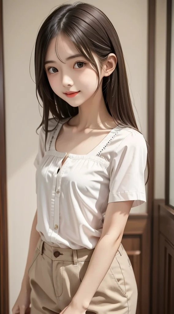  pretty girl ,Short sleeve blouse