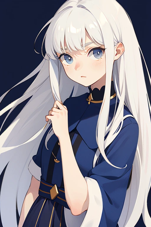 Anime girl white hair 