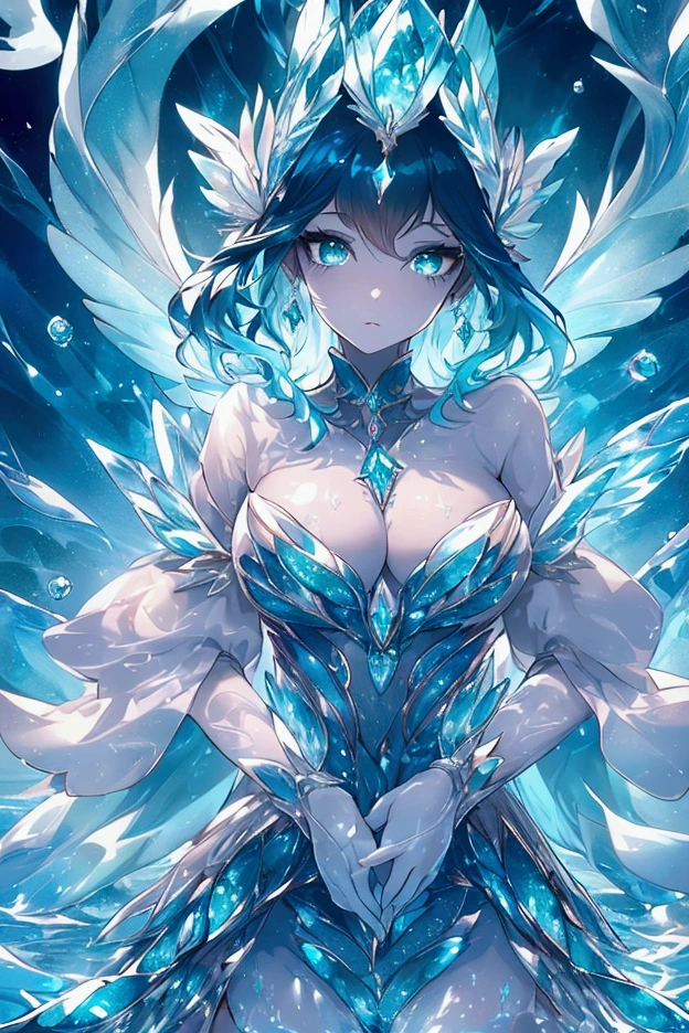 swan,Water Magic,(( character design ,low degree of exposure,Zircon ,)),medium-sized breasts, unreal engine, side lighting, teal eyes, perfect face, extremely detailed face, perfect body, beautiful eyes, beautiful face,(bright skin:1.4), (((zircon))), able to use magic, masterpiece, 8k,(( character design , Water Magic,low degree of exposure,))