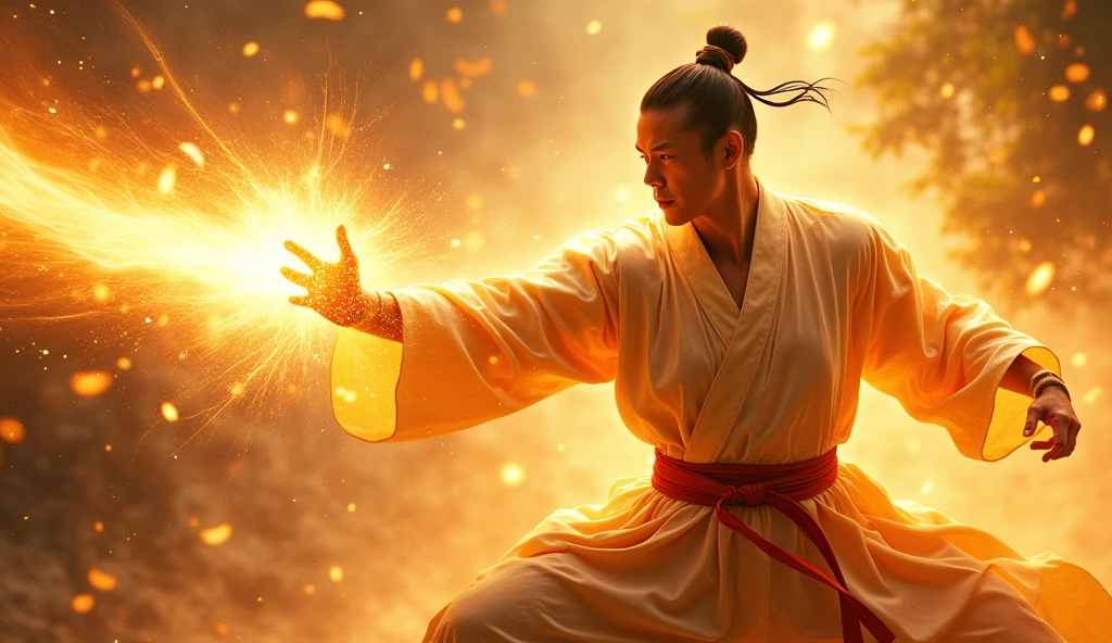 Handsome guy, 25 years old, Asian, master work, best picture quality, higher quality, high detail, super high resolution, 8k resolution, delicate facial features, boy, big muscles, tattoos, glowing eyes, short hair, hair details, (full body: 0.6), detailed background , [[look away, look to the side, emphasize homosexuality and pay attention to every detail , open Hanfu transparent tulle jacket, white rubber pants, circling dragon, Chinese garden background ((((crotch bulge))))), flame, flame spell, Fire fighting, Chinese kung fu, fingerless gloves, wristbands, dragon-themed costumes, monk robes, spinning floating particles, dynamic composition, burning architectural background