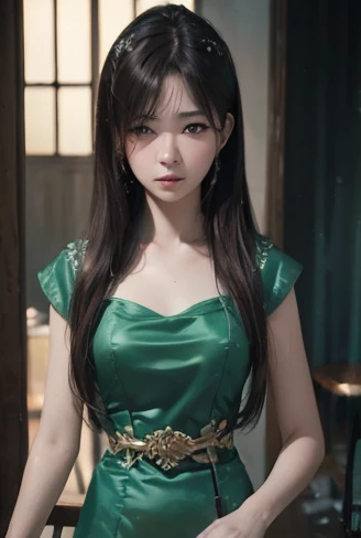una mujer con una falda verde y un top rosa sosteniendo un paraguas verde, un retrato de personaje inspirado en rossdraws, Tendencias en la sociedad CG, fantasy art, Sailor Jupiter. Hermoso, extremely detailed artistic germ, palutena lady, gama murata y artgerm, germen de arte colorido!!!, estilo ivan talavera y artgerm, german style art