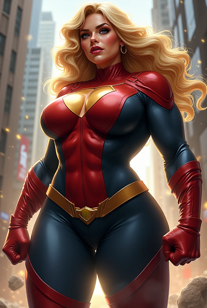 nijistyle, Cowboy shot of beautiful woman in the Flash costume, Long Blonde Hair, Heroic, Glowing red eyes, laser eyes, Cape, Particle, Clouds, skyporn, Red skirt, Red boots, ???? Pose, large udder, nigh sky, Countless stars, Stick one hand up, Flying Pose, muscular:1.1, strong leg:1.1, Muscular womana: 1.1, ((masterpiece)), ((best quality)), hd, Cinematic, realistic, Best quality:1.1, masterpiece, full HD: 1.1, high quality digital :1.1, CANON type photo:1.1 full body, ((slutty face)), ???? face, ((big ???)), semi-profile:1.1, ??????? big:1.1, thick legs:1.1, strong legs, muscular legs:1.1,