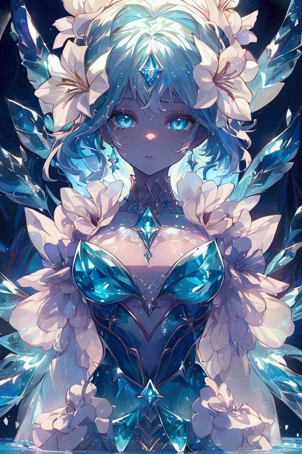 lily,Water Magic,(( character design ,low degree of exposure,Zircon ,)),medium-sized breasts, unreal engine, side lighting, teal eyes, perfect face, extremely detailed face, perfect body, beautiful eyes, beautiful face,(bright skin:1.4), (((zircon))), able to use magic, masterpiece, 8k,(( character design , Water Magic,low degree of exposure,)),fleur cannon,