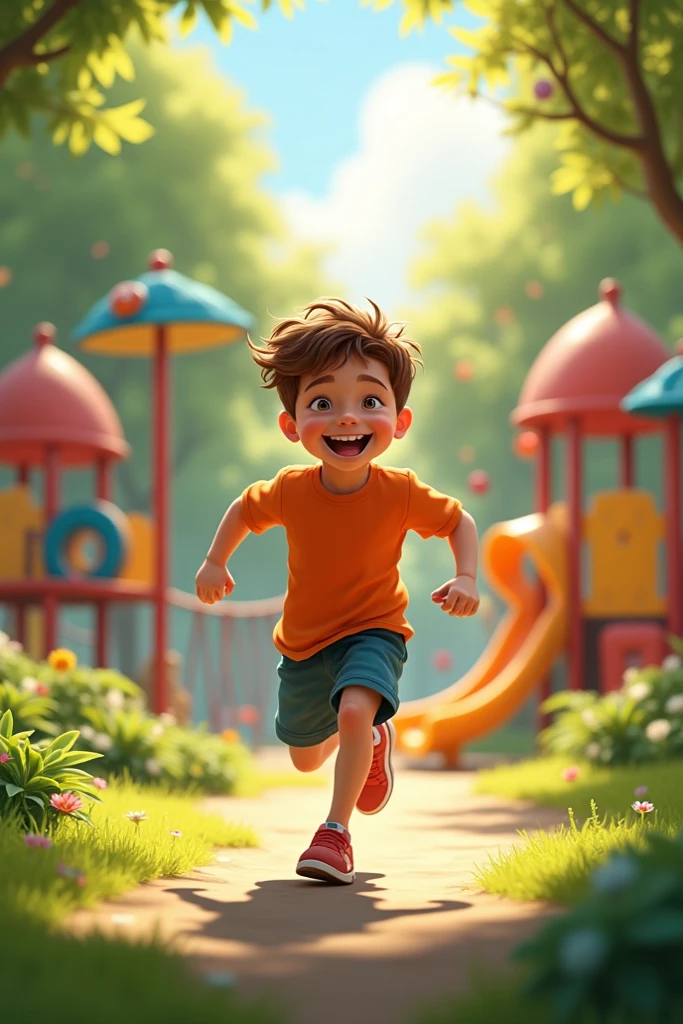 8 year old boy, tank top, short shorts, realistic