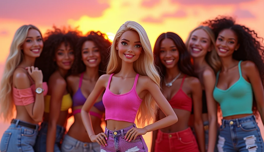 Create a 20 year old blonde big tits girl