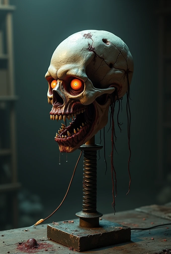 a woman with a horrifying face, extremely ugly and distorted features, sunken eyes, gaping mouth, rotting skin, a skeletal body, unhealthy and uncomfortable appearance, in a dark, unsettling horror atmosphere, highly detailed, photorealistic, 8k, best quality