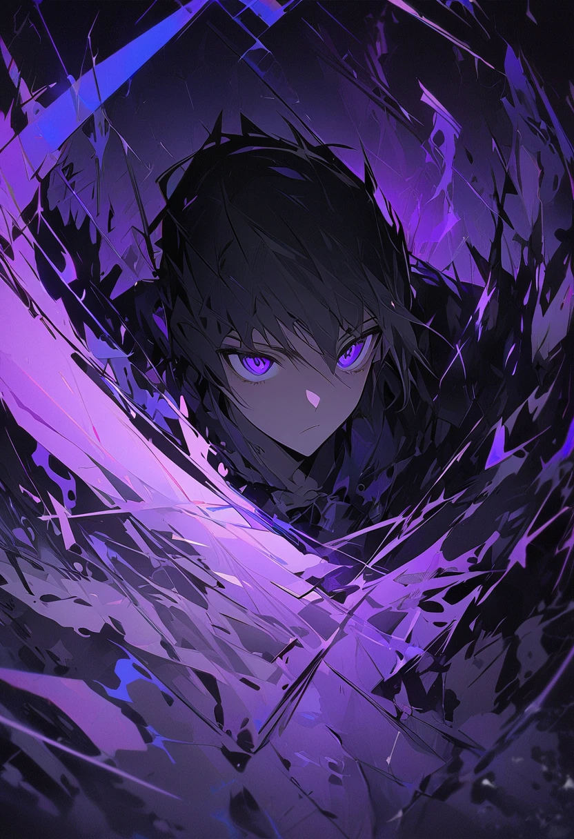 (ultra-detailed), (masterpiece), (best quality), (depth of field), (sharp focus), (cinematic lighting), (vibrant colors), <lora:PurpuraGRANA:1> purple tint, black lines, distorted face, wings, creepy