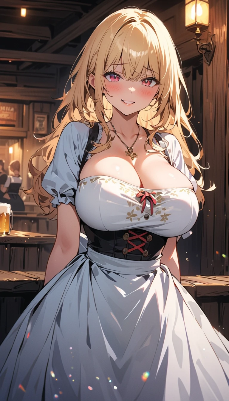 Erotic Anime Illustration、Kyoto Animation、highest quality、smile、A voluptuous high school girl shows off her sexuality in the clubhouse、A sense of guilt、Shibuya Rin、Perfect proportions、Very large breasts、Showing off nipples、Clear eyes、Showing off pussy、Blushing、Sweaty、Cowboy Shot