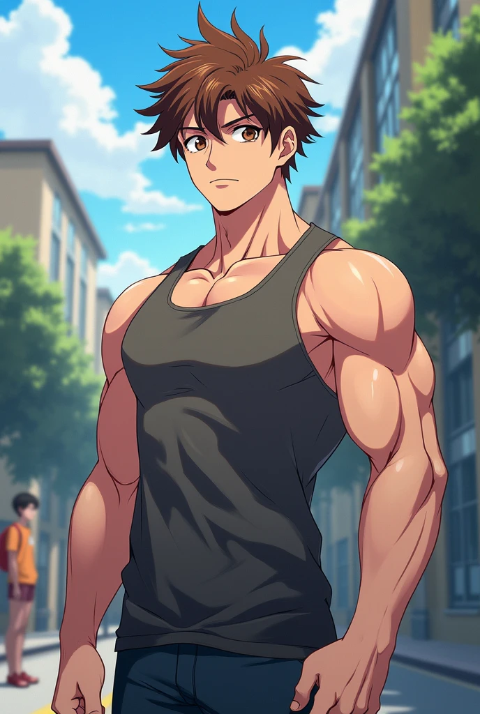 cartoon,Handsome face,Naked figure,Black pants,Perfect body,Men wearing only,Front view,Full body shot,High Detail,run,high quality,masterpiece,HD