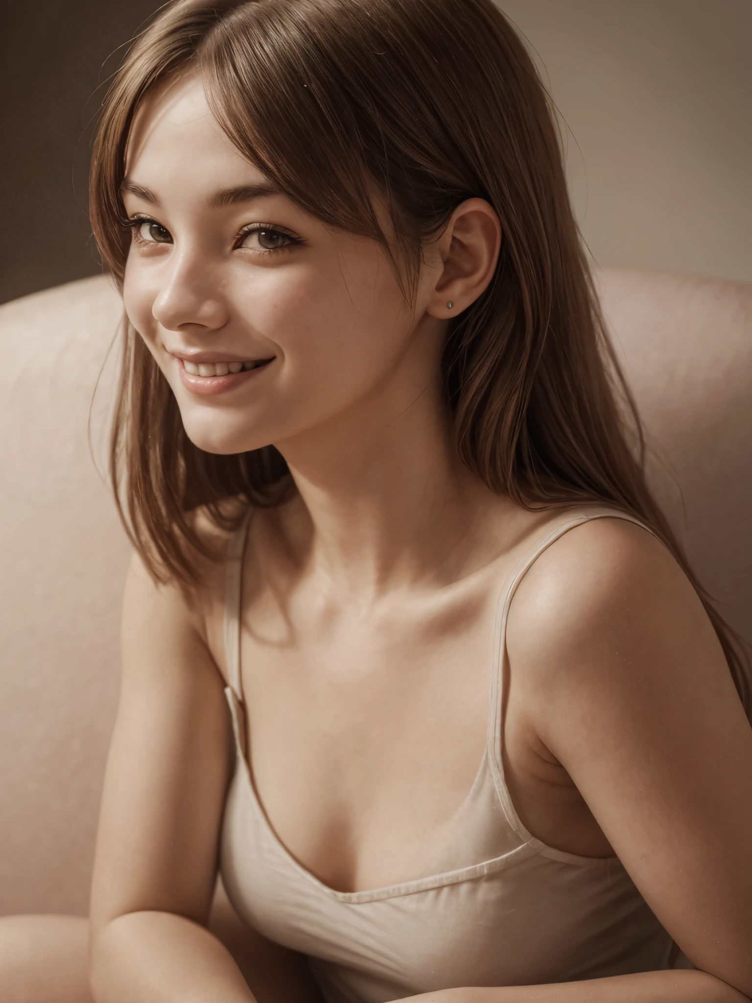 Masterpiece, Best quality, 8k, 18 ans, Photo brute, absurdes, Award-winning portrait, sourire, sourire, pure, french, winter, laces, figure skating, happy smile, lingerie