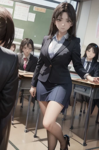 masutepiece, Best Quality, Five girls in the classroom,(5 people standing:1.2),Standing,Teenage, Looking at Viewer,l Group shot, harems,nffsw,Underwear,(pantiy),Realistic,School uniform,(Dark blue blazer and white shirt) ,(Dark blue pleated skirt),Blue Ribbon ,(Looking back, ass grab:0.9),(Beautiful eyes:1.3),frombelow,From below,Kinney,(skinny:1.2) ,Slender thighs, Long body, novel illustration,(Smelly eyes:0.5),closed curtains,(shirts lift,lifted by self:1.5) ,Dark Persona.Skirt lift front,(Panties:1.3),