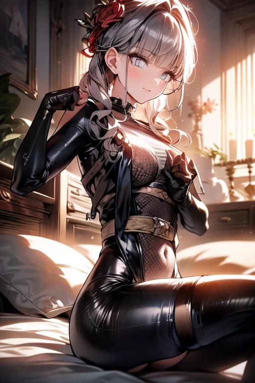 NSFW、Highest quality、(Bunny girl)、tights、High heels、Glossy Bunny Suit、((Lying on the floor))、((Spread your crotch wide from side to side))、ＭCharacter splits、Showing off your crotch、((Grab your knees))、(Spread your knees wide from side to side)、No background、Silver short hair、Beautiful Eyes、Beautiful Face、Delicate eyes

