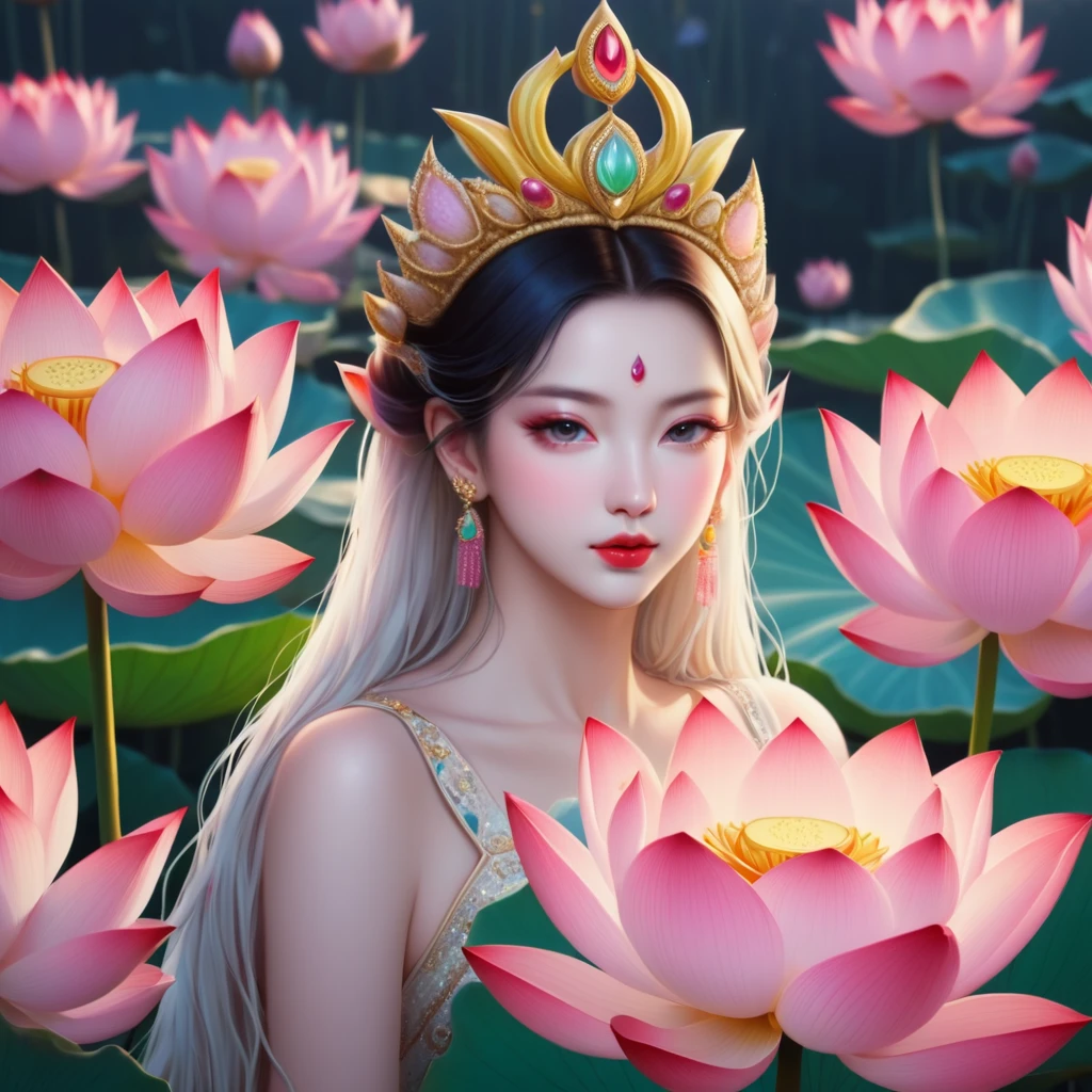 beautiful queen and lotus