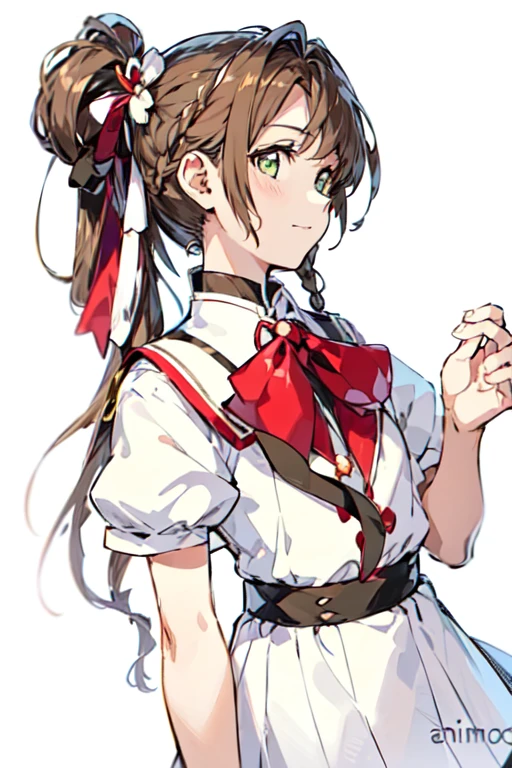 
(1 Girl:1.3), (Teen:1.2), (Alone:1.0), (Green Eyes:1.2), ( light brown hair :1.2), (Ahoge:1.0), ( braided :1.1), (twin  braided s:1.0), ( White sailor collar:1.0), ( black neckerchief :1.0), (White school uniform:1.3), ( open red coat :1.1), ( white pleated skirt:1.1), ( white socks :1.0), ( white shoes :1.0), (kinomoto sakura:1.3), ( Cardcaptor Sakura :1.2), ( standing:1.2), (pointy ears:0.8).procedure: 43, sampler: DPM2 Crow, CFG scale: 8.5, seed: 7894561, size: 512x768, Model hash: FC2511737A, Model:  chill out mix-ni-pruned--fp32-fix