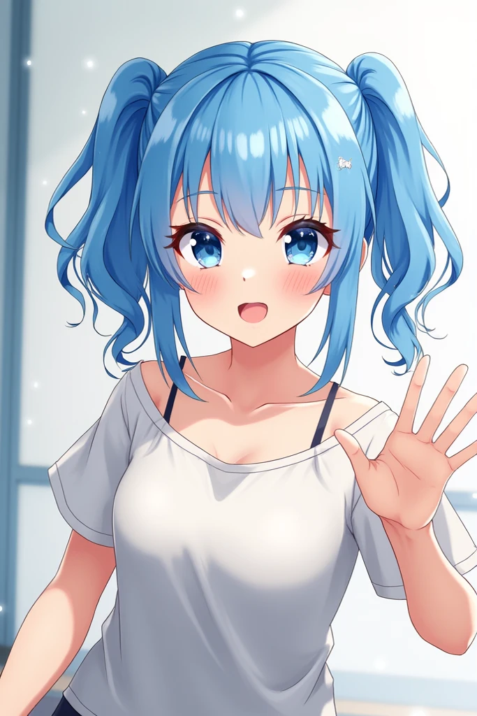 masterpiece, best quality, extremely detailed, (illustration, official art:1.1), 1 girl ,(((( light blue long hair)))), ,(((( light blue long hair)))),light blue hair, , long hair ((blush)) , cute face, big eyes, masterpiece, best quality,(((((a very delicate and beautiful girl))))),Amazing,beautiful detailed eyes,blunt bangs((((little delicate girl)))),tareme(true beautiful:1.2), sense of depth,dynamic angle,,,, affectionate smile, (true beautiful:1.2),,(tiny 1girl model:1.2),)(flat chest),、1girl,Japanese model girl,short hair,bangs,cute girl,flat chest,
BREAK
(pretty older sister:1.2),
(cute and pop atmosphere Intimate and private snapshots:1.3),charming composition photo,
(printed t-shirt:1.3),(tight-fit very_small boxer-shorts:1.2),
in her room,window,(cute girly colorful furniture1.2),
BREAK
fun feeling,cute feeling,
(dynamic pose:1.3),dynamic angle,
(talking to viewer:1.3),(standing:1.1),relaxed,
charming happy facial expression,(eyes shining:1.1),lively smile,
BREAK
(absurdres:1.3),,(detailed face and skin:1.3),(ultra high res:1.5),,,best quality,symmetric clear eyes,well-groomed face,(ray tracing:1.3),natural smooth moist facial skin
