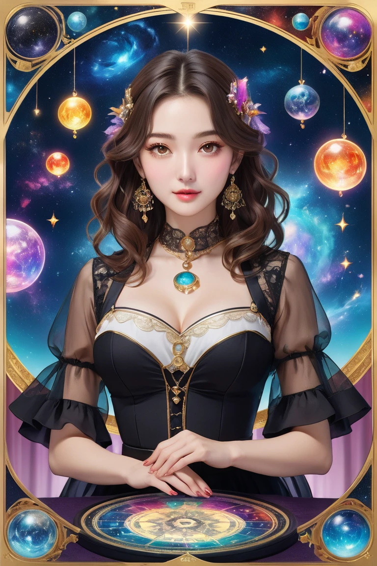 (((Money, Silver, Sparkle)), Fairy), Limited edition palette, Contrast, Incredible aesthetics, highest quality, A gorgeous work of art, goddess, fortune teller,