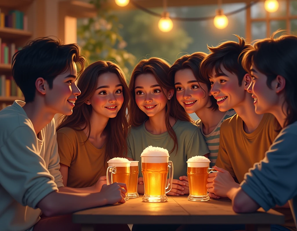 male, male,famale, toasting, happy, --auto