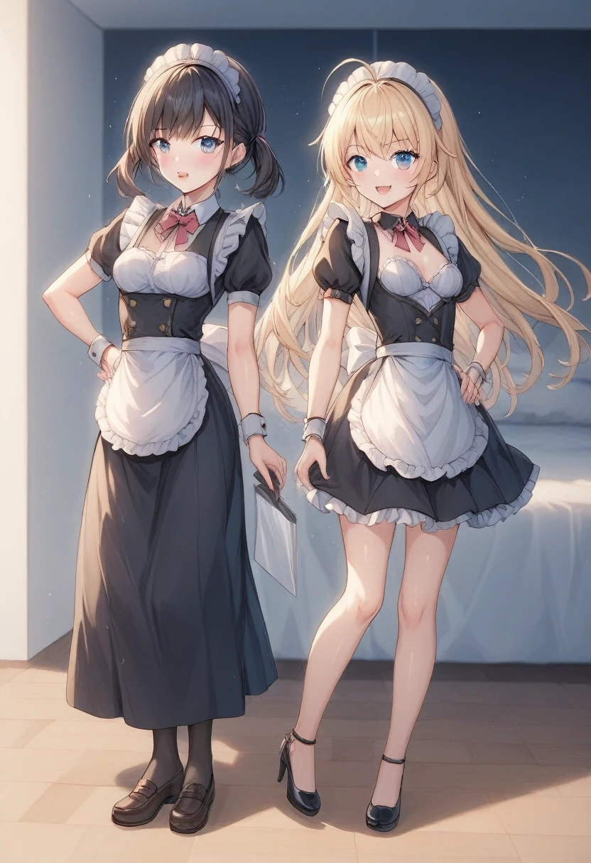 score_9, score_8_up, score_7_up, score_6_up, score_5_up, score_4_up,evaluation_explicit,source_anime, 
BREAK 
Full body image 
BREAK 
Small breasts、Height:120cm ,10歳
BREAK
メイド服、 long skirt , no pants, Well good, no underwear
BREAK
緊縛
BREAK
Maid Being Violated
BREAK
Breasts exposed 
BREAK
悔しい表情、頬が赤い 
BREAK 
Put your hand under her skirt and caress her genitals
BREAK 
Two girls