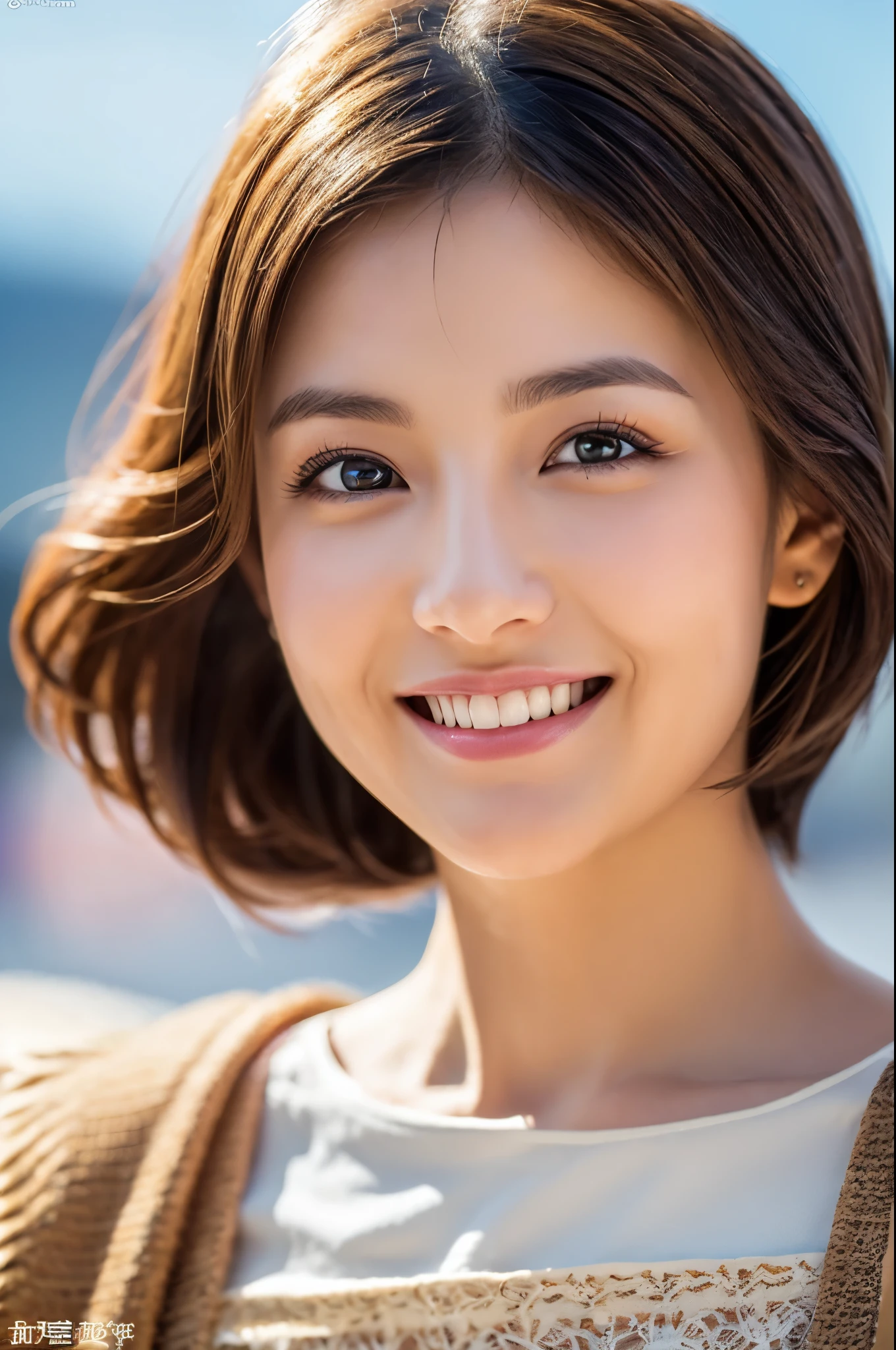 (Realistic, superrealistic:1.4), 16K HDR, High resolution,((White Wine)),((Wine Glasses)),Happy smile、short hair,The best smile、Japanese actress,so beautiful(It looks like the real thing),dress、Slim couple、Model Couple、(Realistic, Intricate details:1.2), Amazing view of sky and clouds at sunset、,  digital SLR camera  , Soft lighting, Detailed Background, Use Volumetric Lighting, Sharp focus, super Realistic 肌,so beautiful表現です,Cloud Effect:1.2、Professional quality High resolution、Best Quality,Slim figure,High quality face,Detailed eyes,Beautiful Lips,Excellent light particles,Cinema Lighting,blue eyes,(RAW Photos), (Realistic), (masterpiece), (Best Quality), High resolution, 8k, (Intricate details), (Volumetric Light), Portrait, Layered Hair, Brown Hair, Beautiful Eyes, Order Order, so beautiful眉毛, so beautiful肌, Very beautiful mouth, so beautiful鼻, アHappy smile, (Thick lips), (Watch the audience), (Elegant blouse), West Shot,