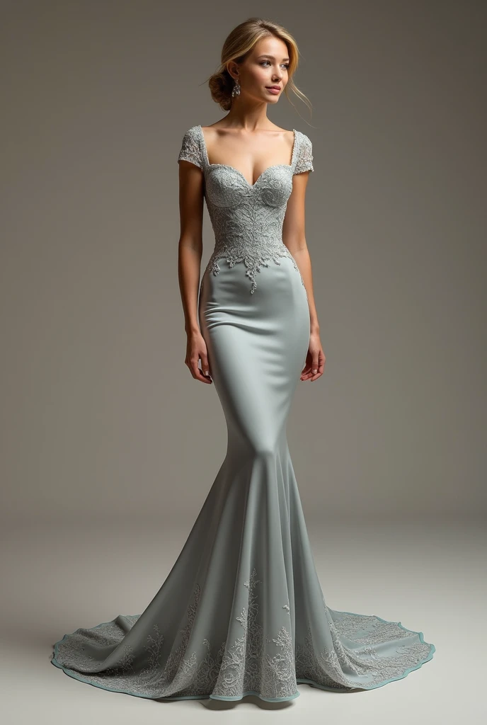 Mafia queen in grey dress