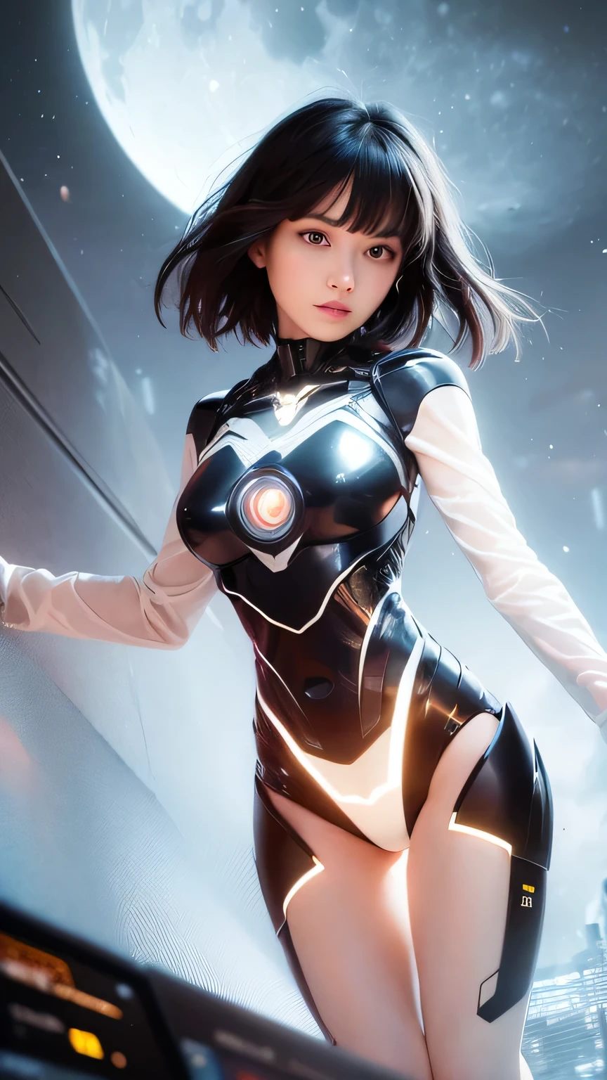 Realistically, High resolution, Soft Lighting, One woman, alone, Hip Up, Dynamic Pose, Glossy Skin, gem, knight armor